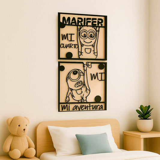 Aventura en Minion | Cuadro Infantil Personalizado