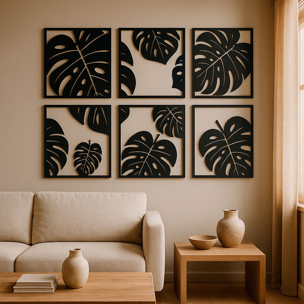 Cuadros de Hojas Monstera | Decoración Botánica Moderna