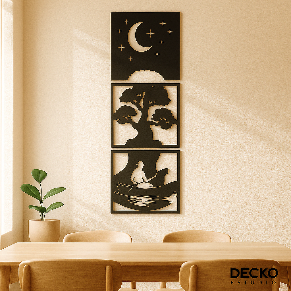 Tríptico Minimalista | Arte que Inspira y Acompaña