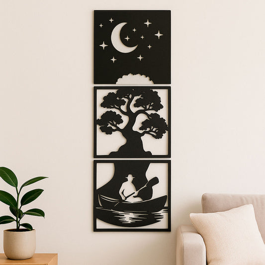 Tríptico Minimalista | Arte que Inspira y Acompaña