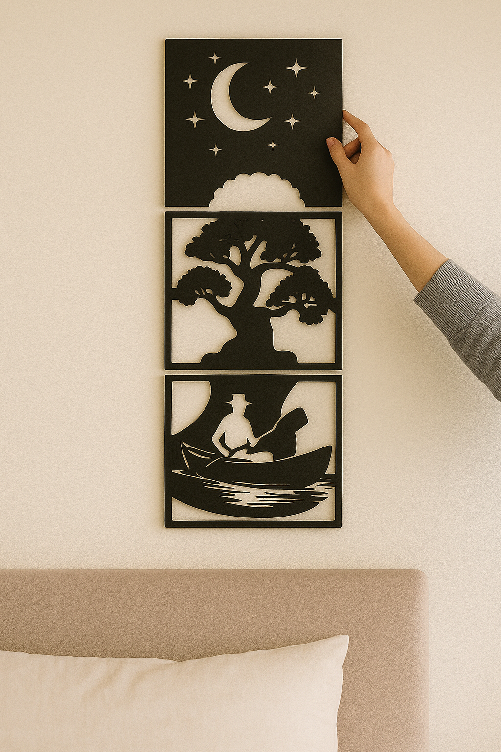Tríptico Minimalista | Arte que Inspira y Acompaña